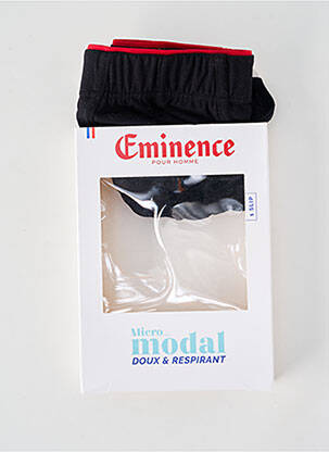 Slip tissage popeline noir EMINENCE homme