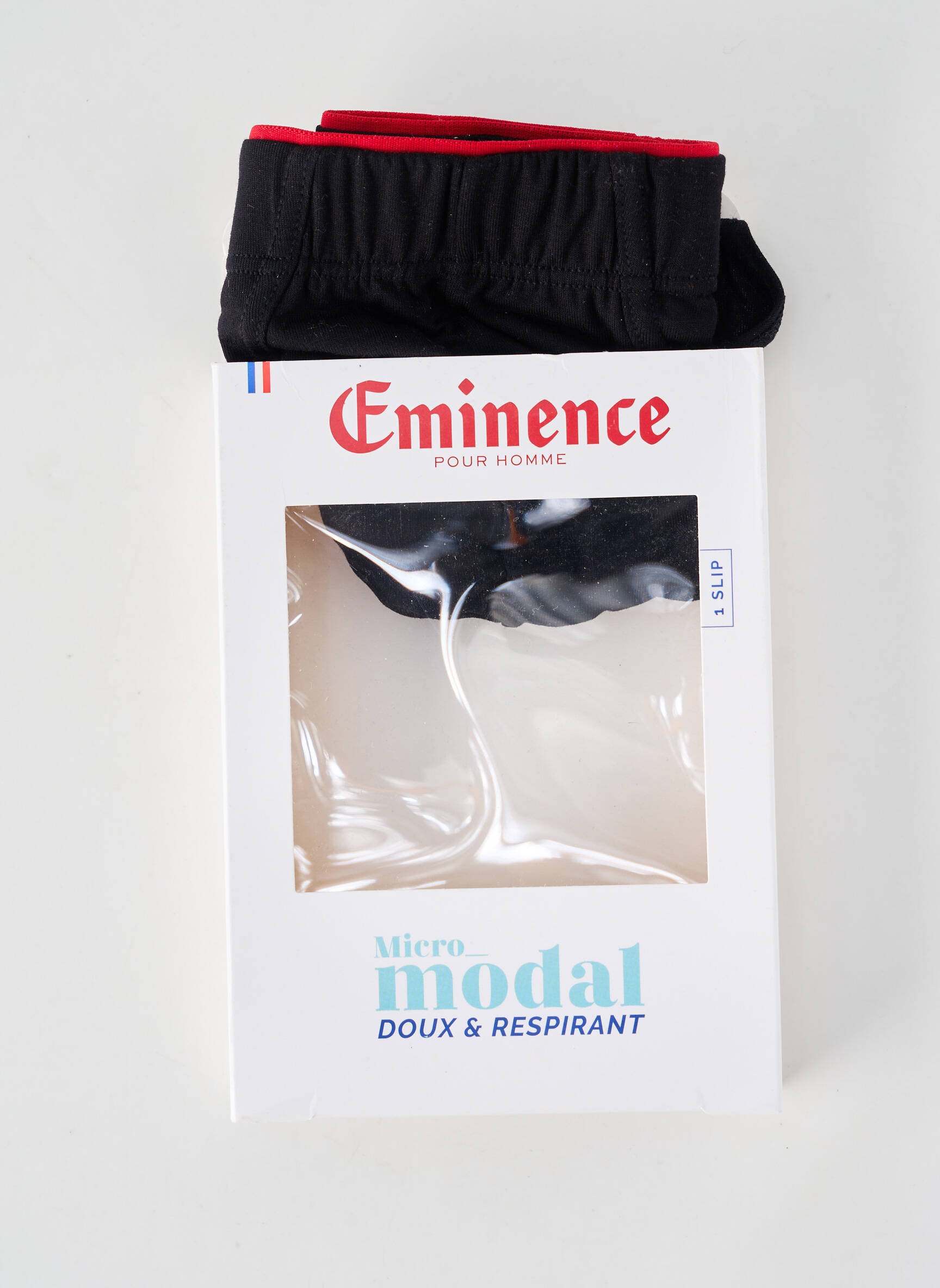 Slip tissage popeline noir EMINENCE homme