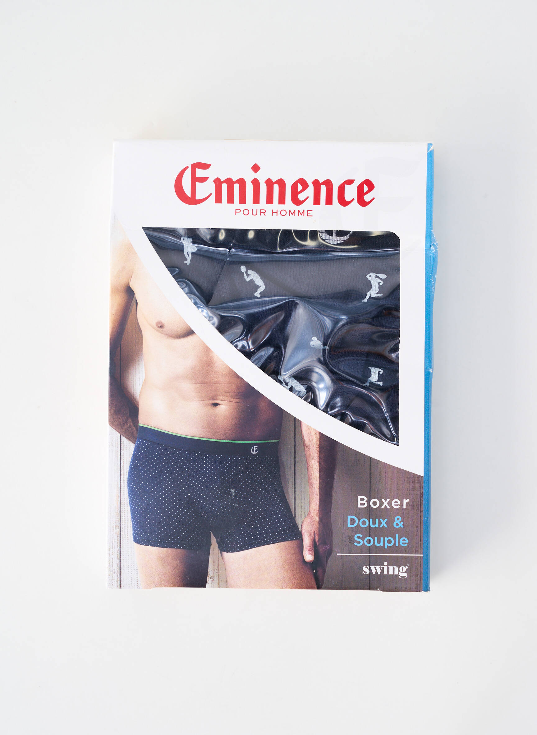 Boxer imprimé pois bleu EMINENCE homme