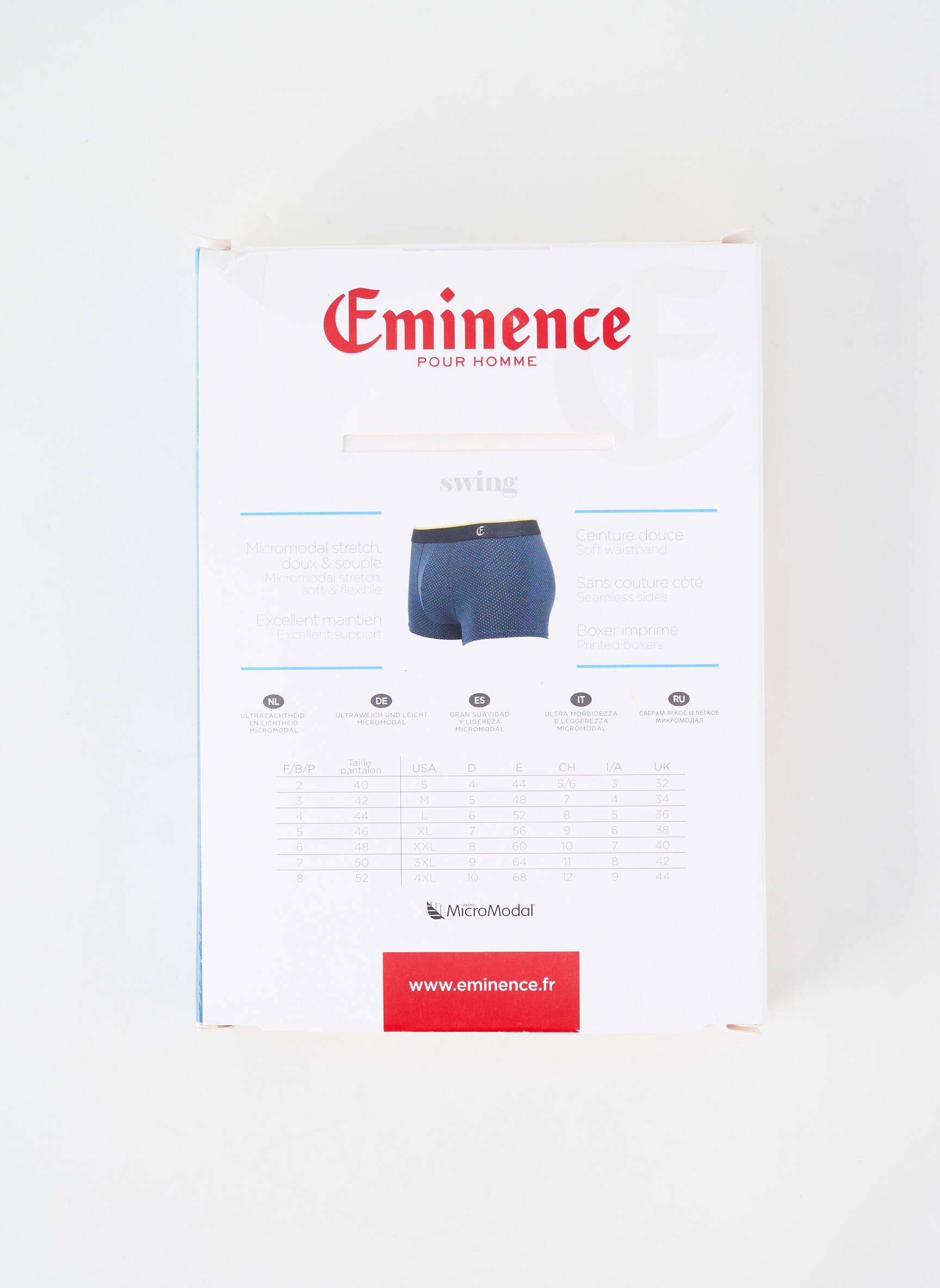 Boxer imprimé pois bleu EMINENCE homme