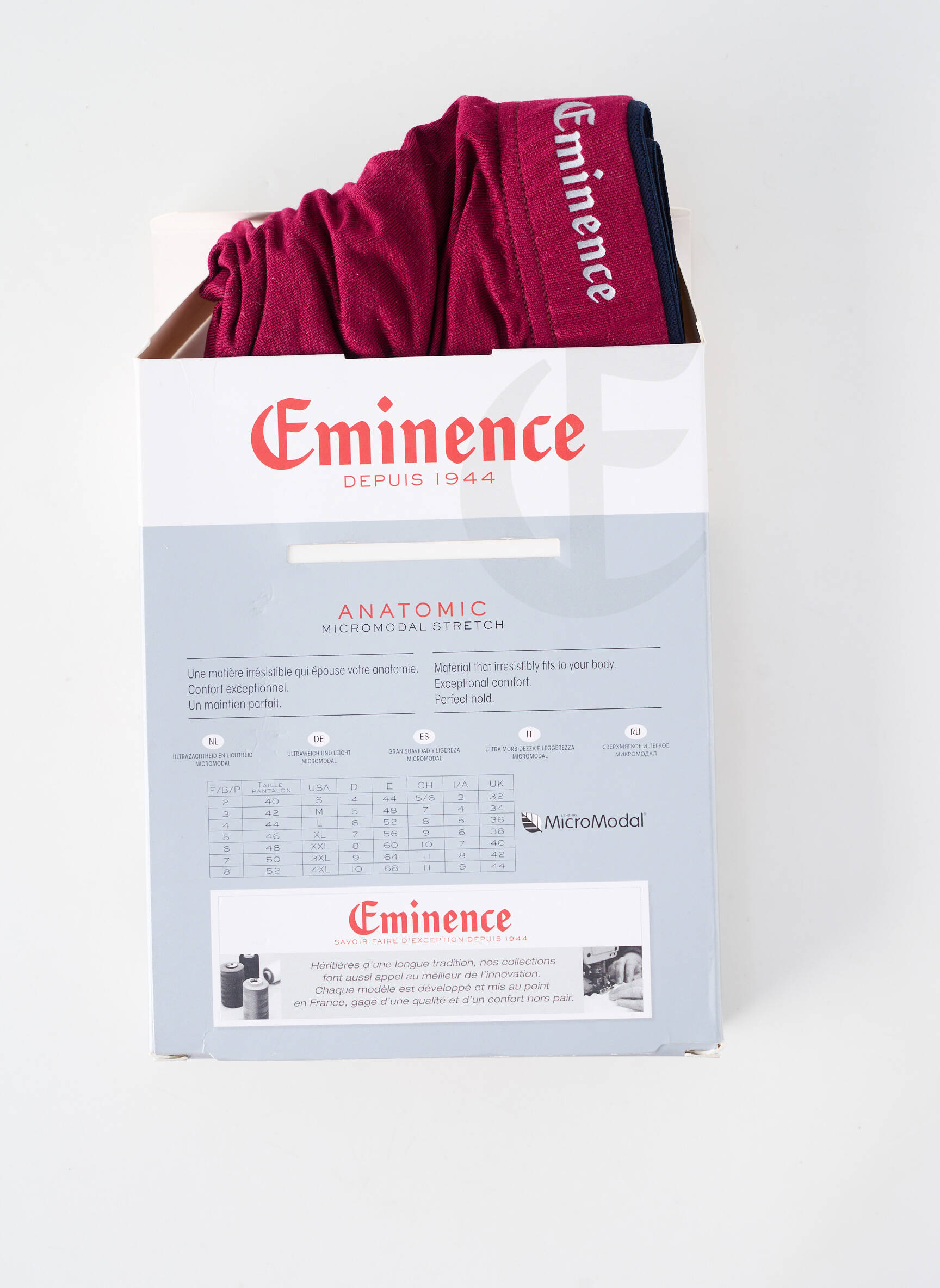 Boxer stretch violet EMINENCE homme