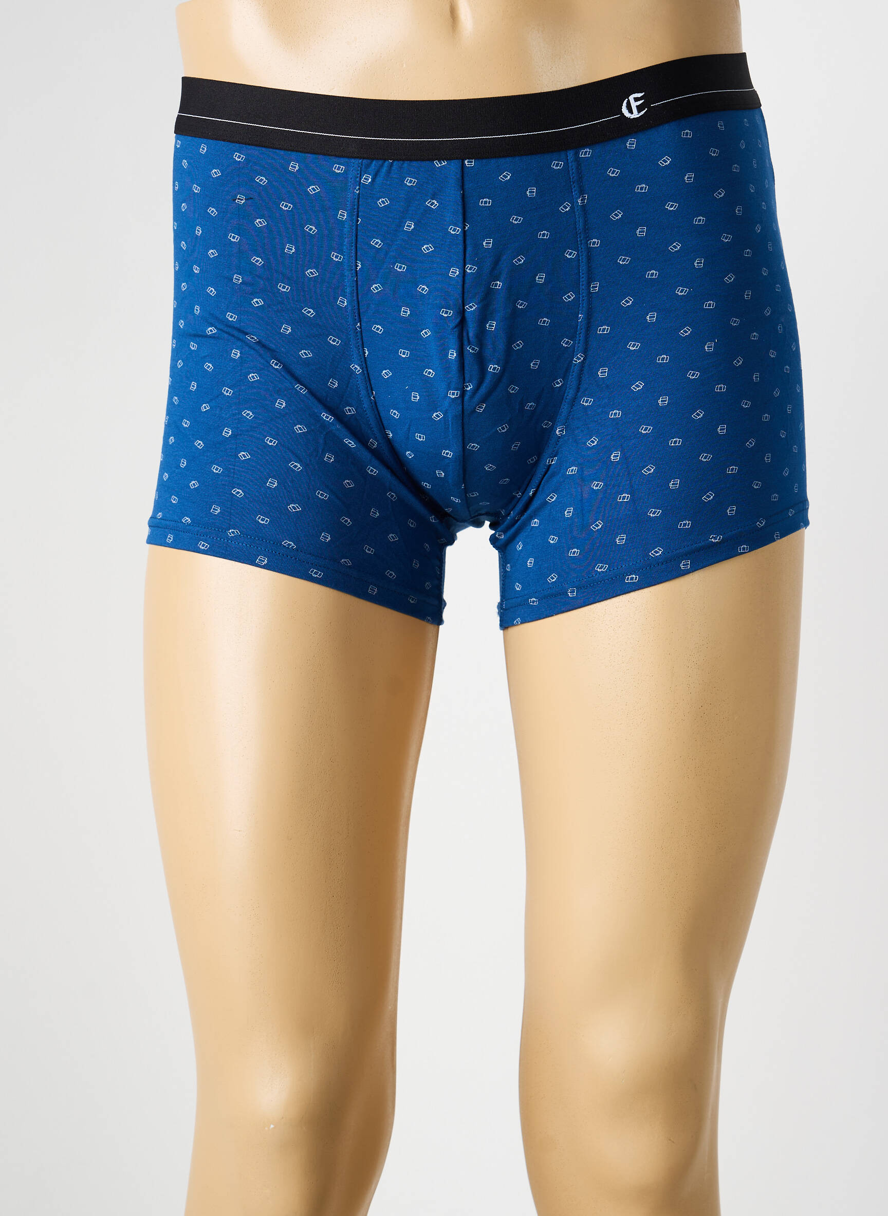 Boxer imprimé fantaisie bleu EMINENCE homme