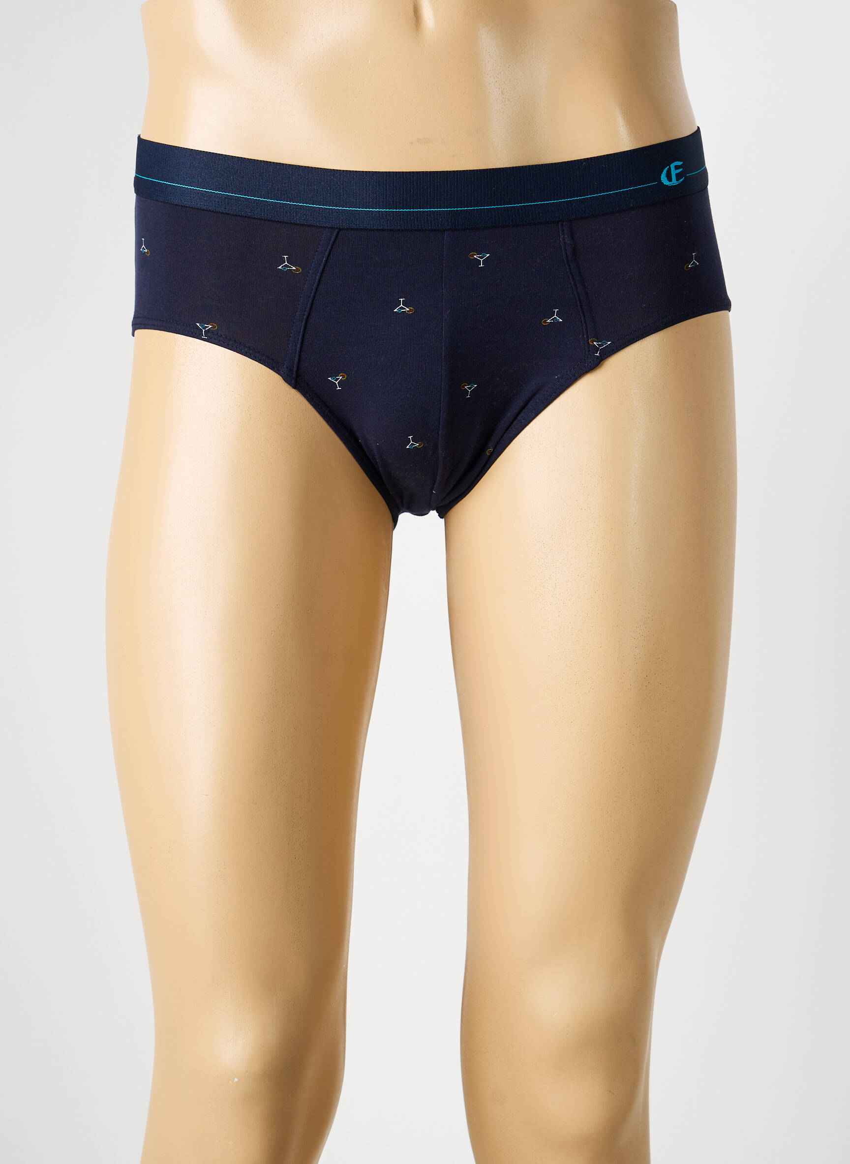 Slip imprimé fantaisie bleu EMINENCE homme