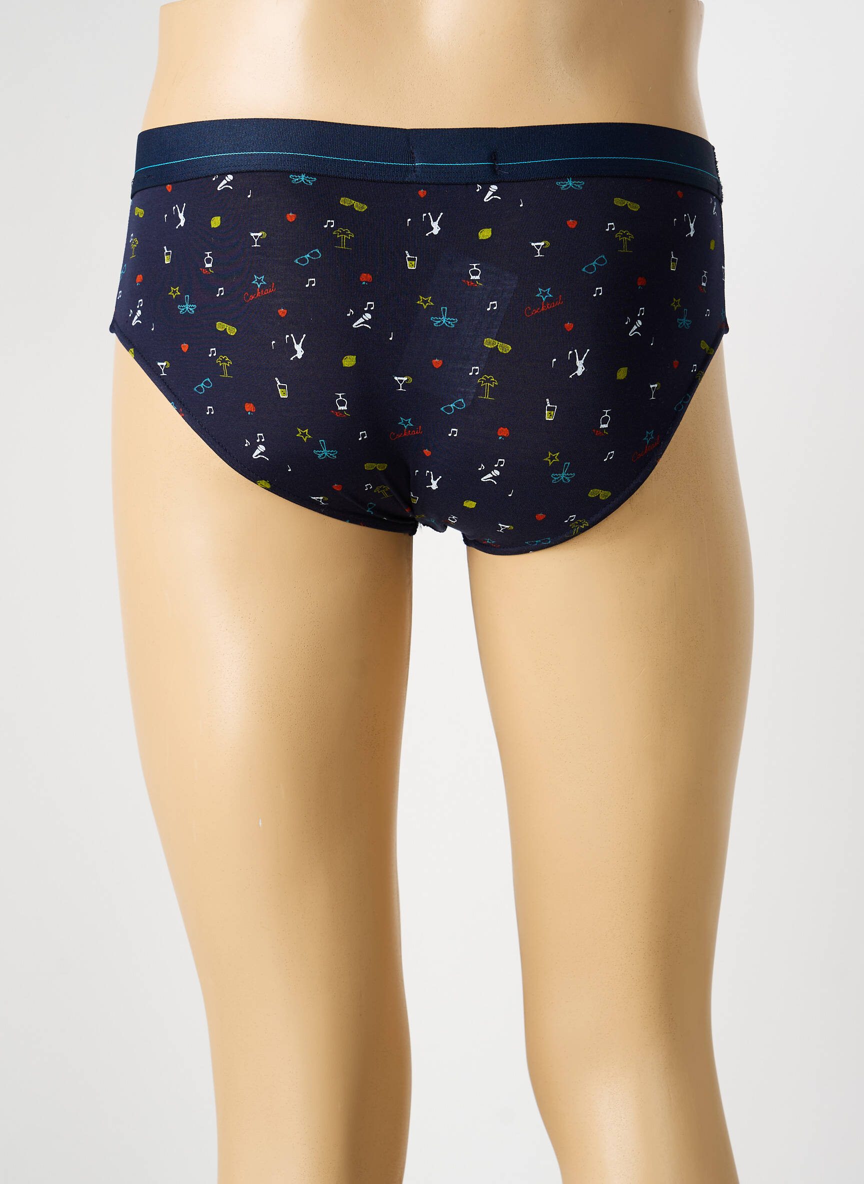 Slip imprimé fantaisie bleu EMINENCE homme