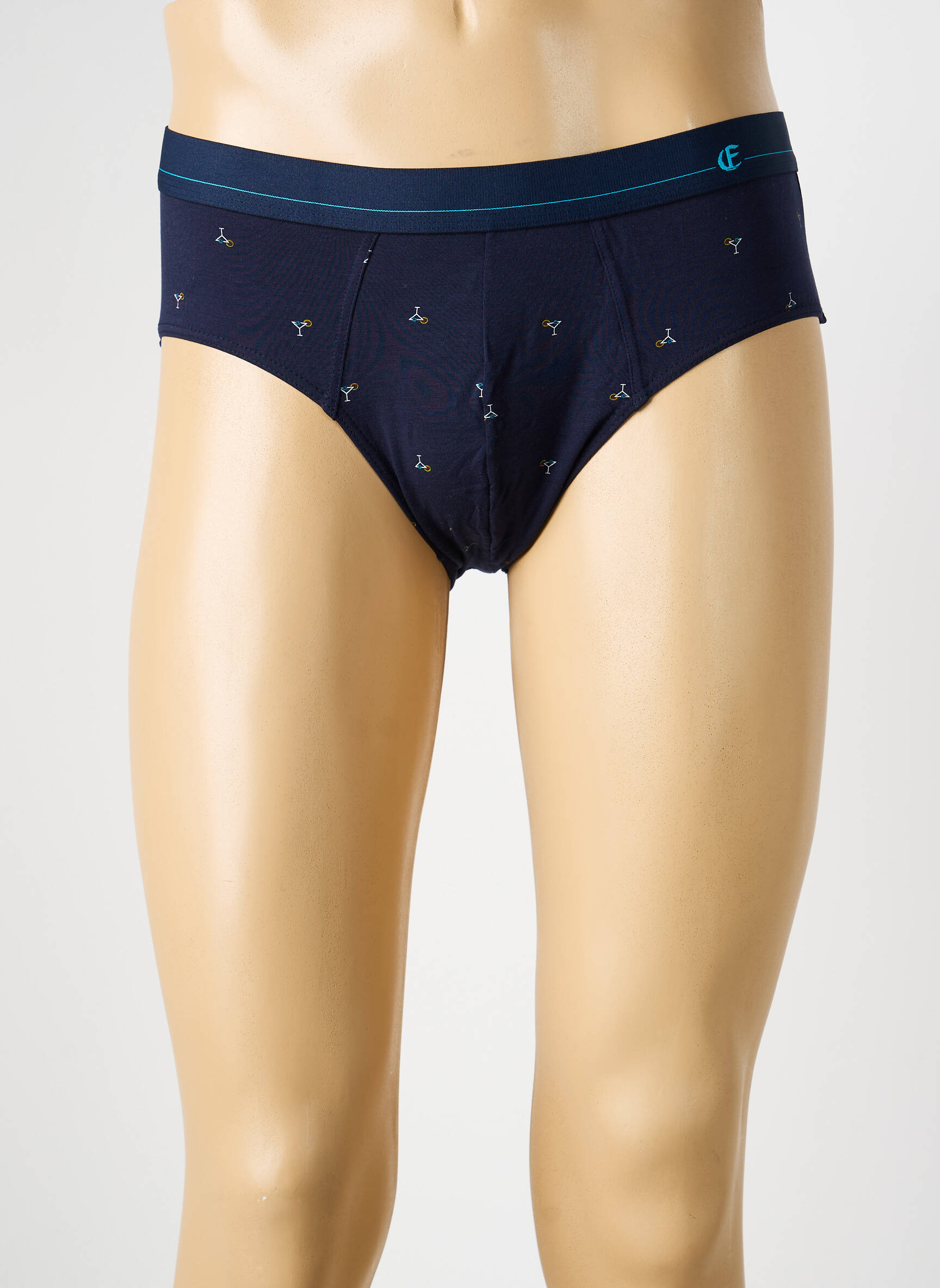 Slip imprimé fantaisie bleu EMINENCE homme