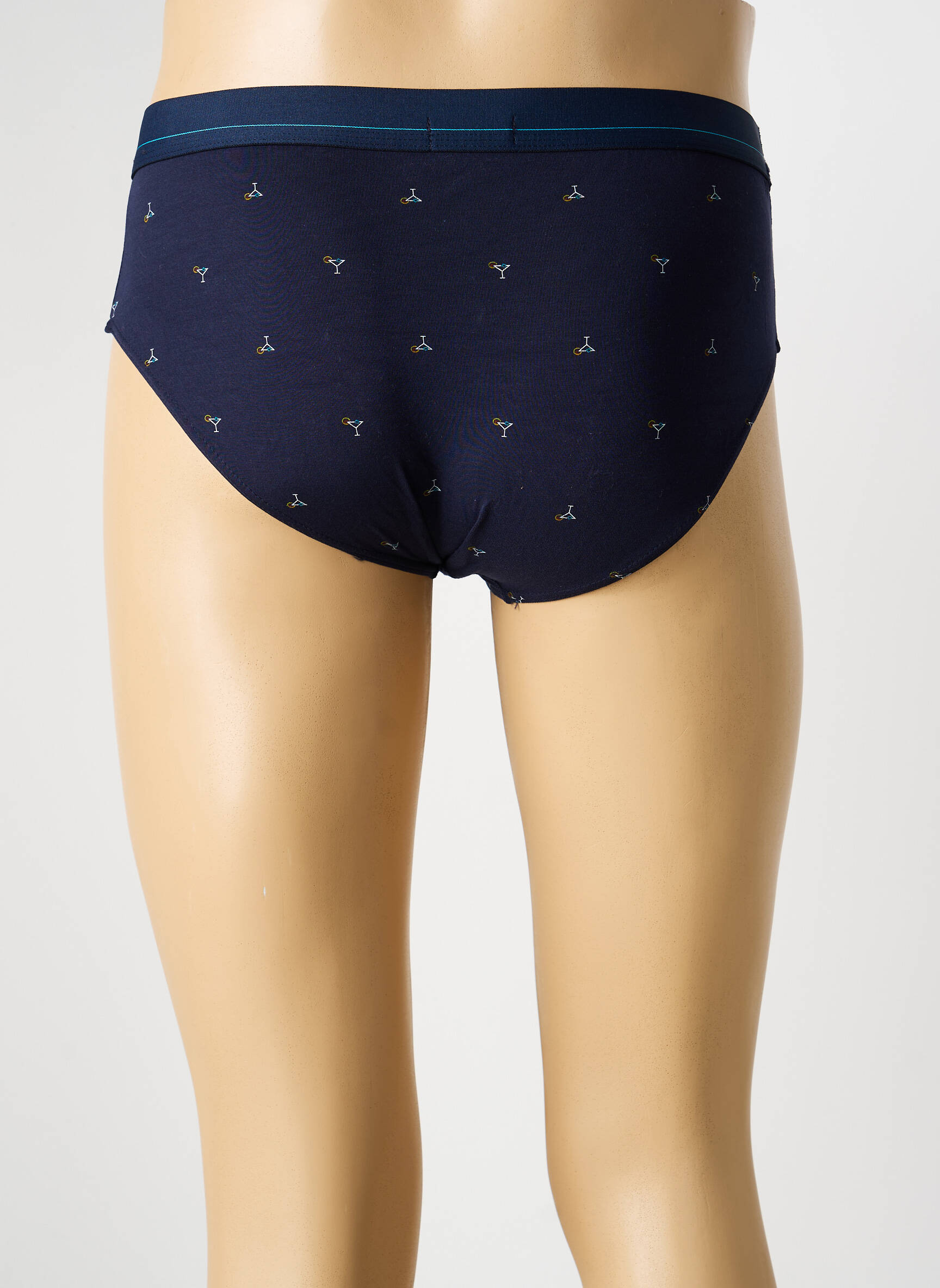 Slip imprimé fantaisie bleu EMINENCE homme