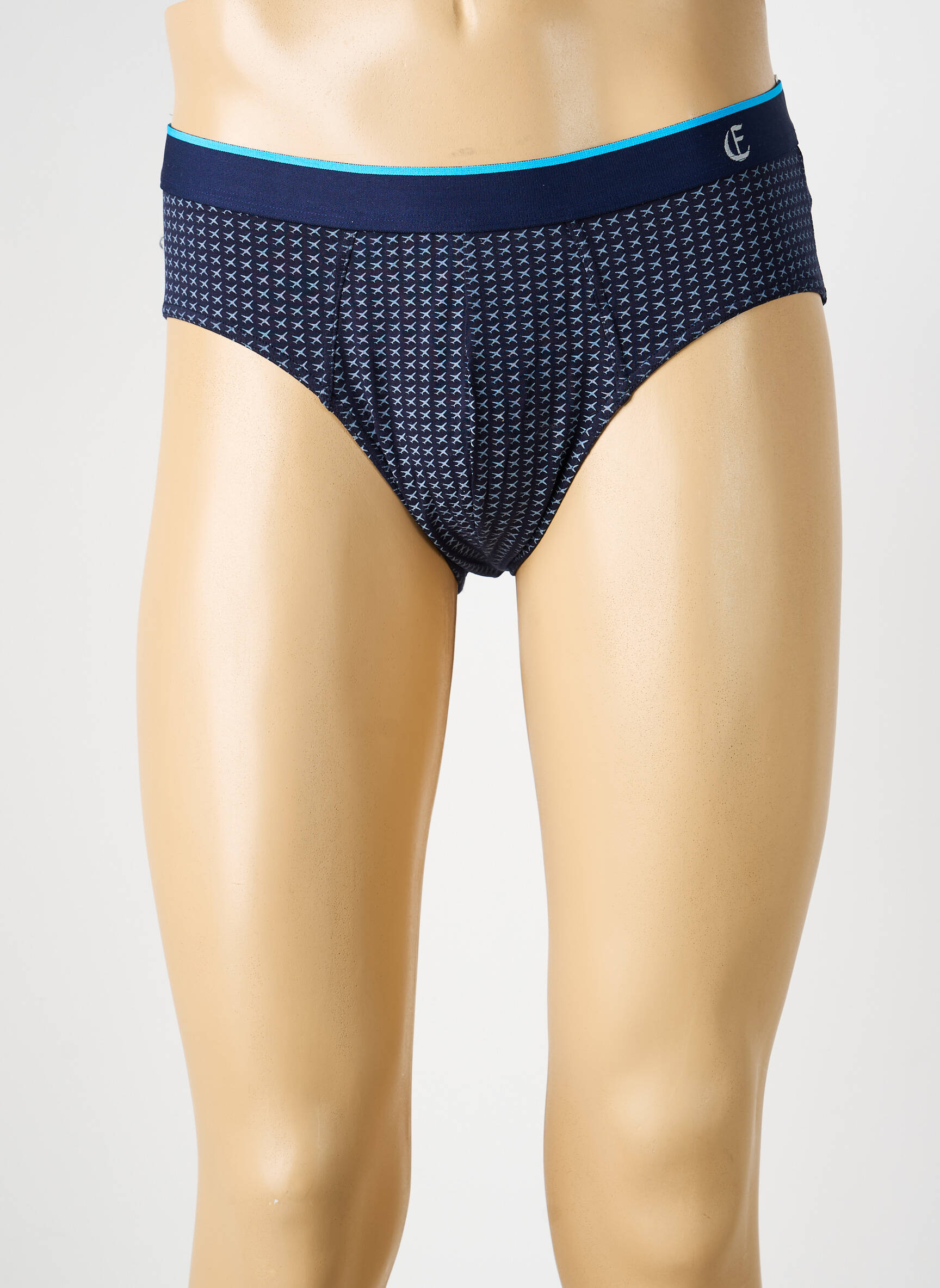 Slip imprimé fantaisie bleu EMINENCE homme