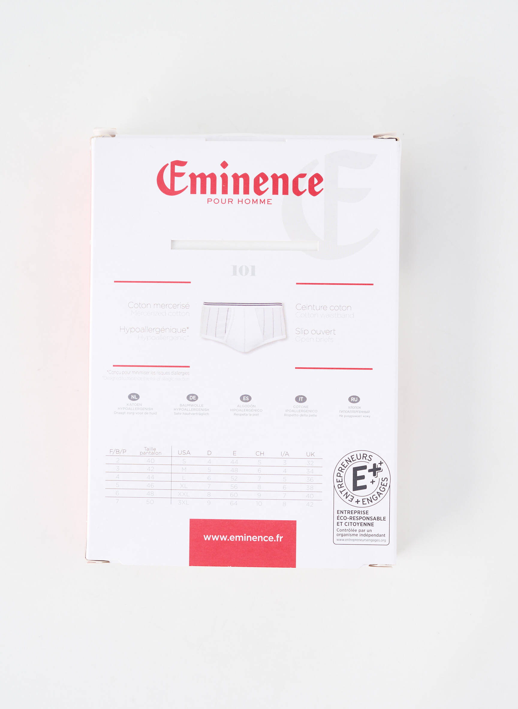 Slip stretch blanc EMINENCE homme