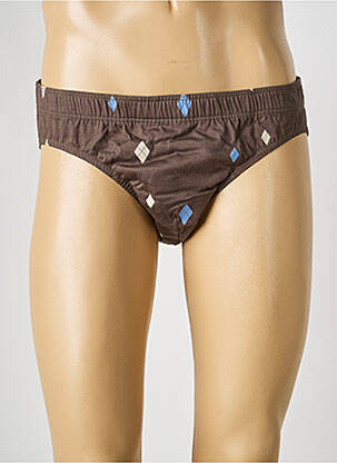 Slip imprimé géométrique marron EMINENCE homme
