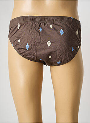 Slip imprimé géométrique marron EMINENCE homme