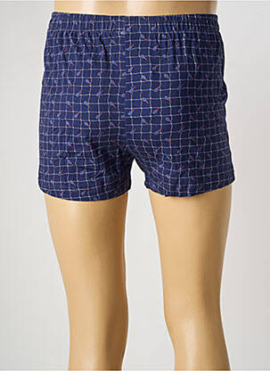 Caleçon imprimé carreaux bleu ARTHUR homme
