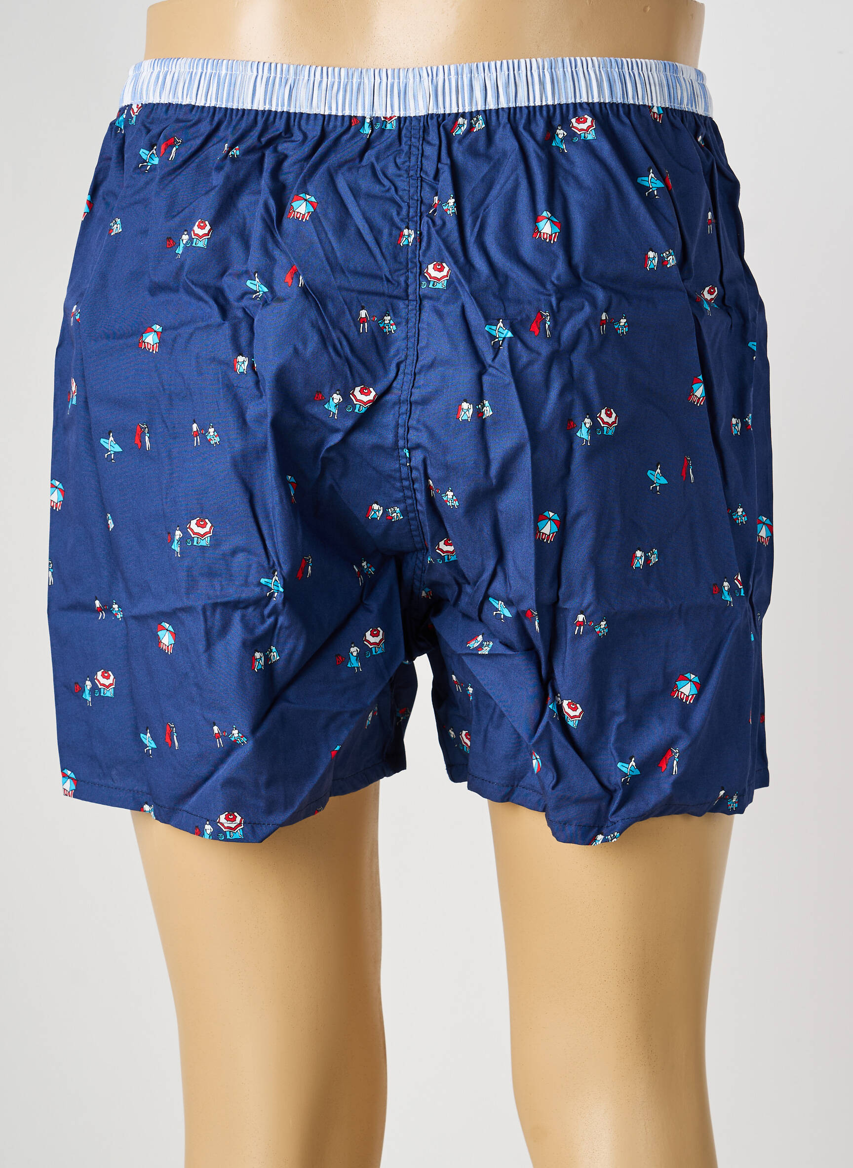 Caleçon tissage popeline bleu ARTHUR homme