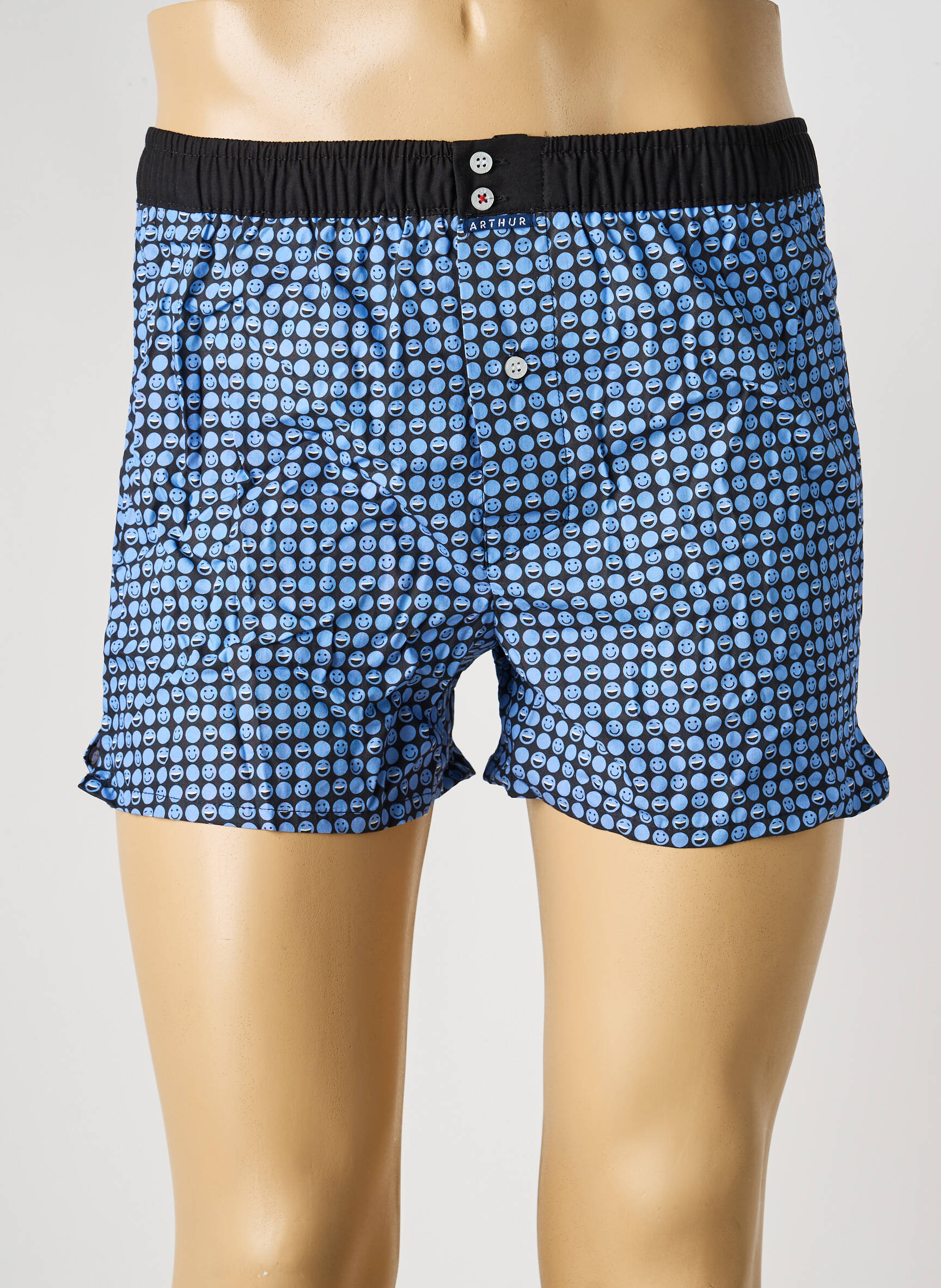 Caleçon tissage popeline bleu ARTHUR homme