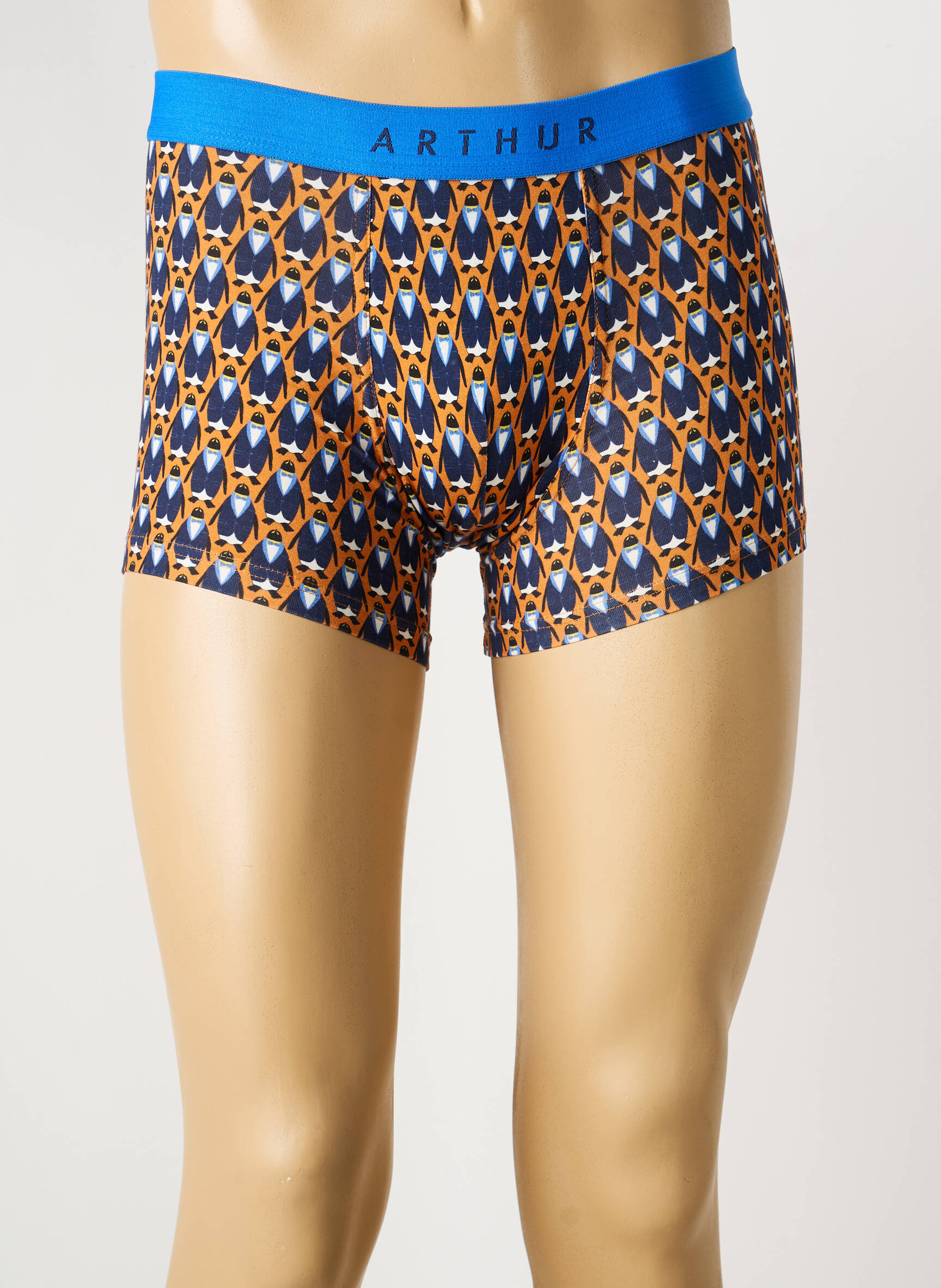 Boxer imprimé fantaisie orange ARTHUR homme