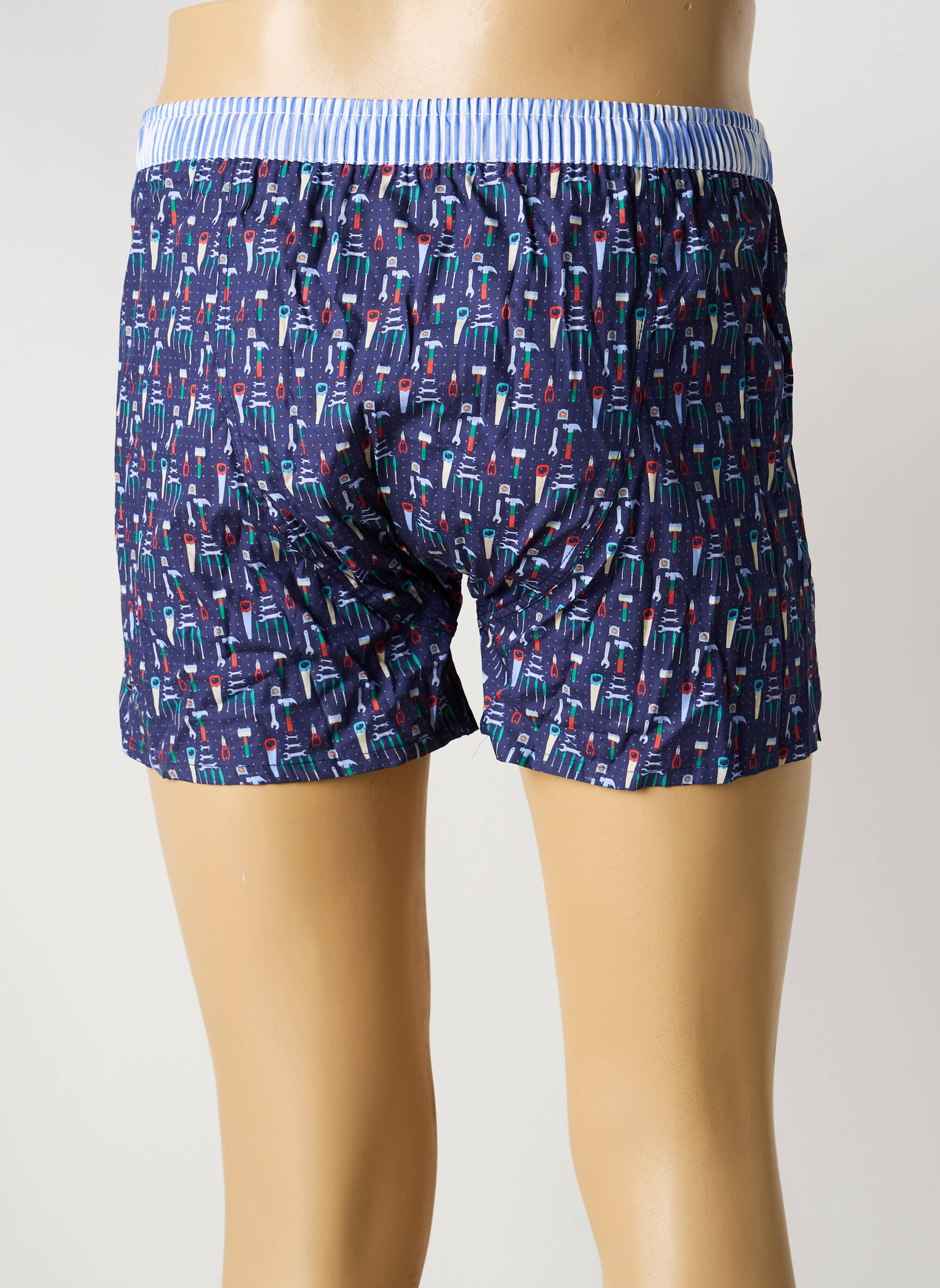 Caleçon imprimé fantaisie bleu ARTHUR homme