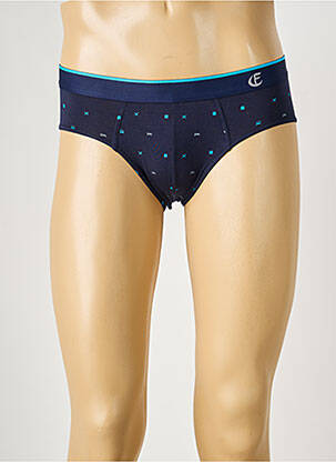 Slip imprimé fantaisie bleu EMINENCE homme