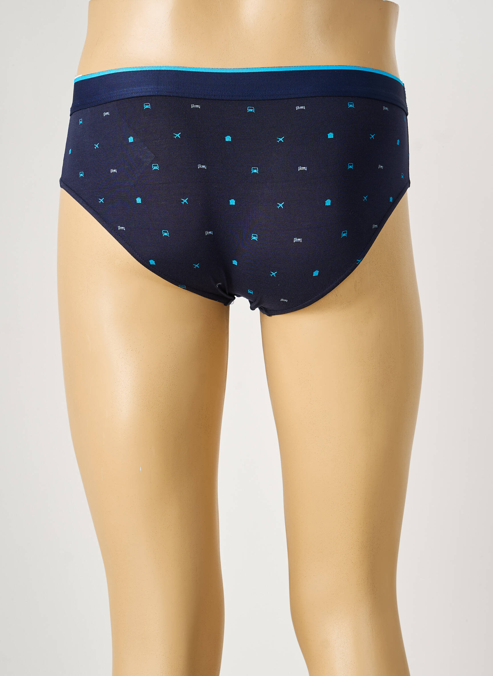 Slip imprimé fantaisie bleu EMINENCE homme