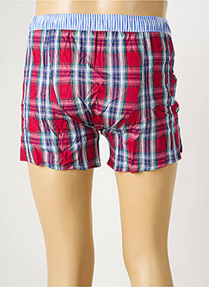 Caleçon imprimé carreaux rouge ARTHUR homme