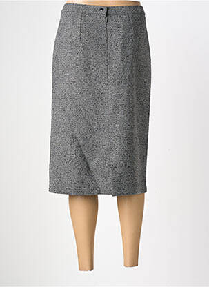 Jupe mi-longue coupe droite gris GEVANA femme