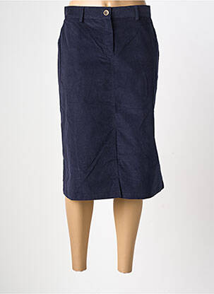 Jupe mi-longue stretch bleu GEVANA femme