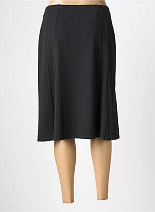 Jupe mi-longue stretch noir GEVANA femme