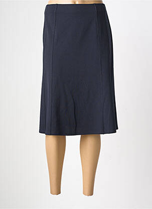 Jupe mi-longue stretch bleu GEVANA femme