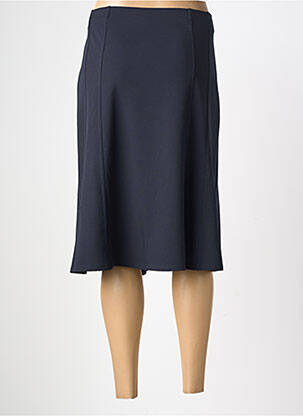 Jupe mi-longue stretch bleu GEVANA femme