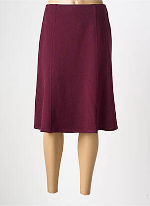 Jupe mi-longue stretch rouge GEVANA femme