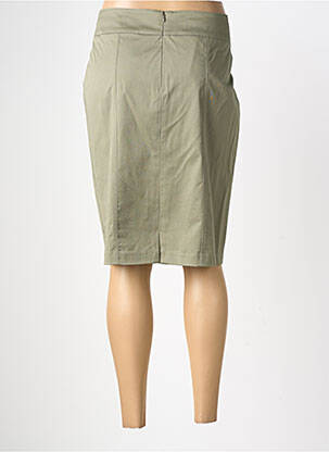 Jupe mi-longue stretch vert GEVANA femme