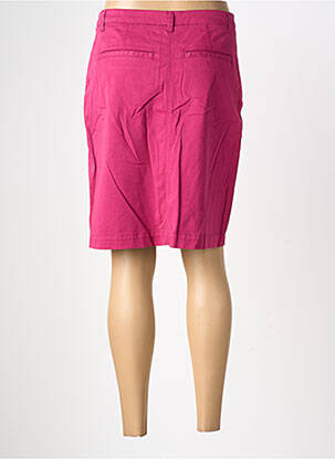Jupe mi-longue stretch rose GEVANA femme