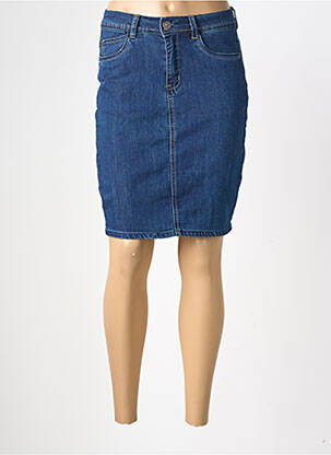 Jupe courte poches bleu GEVANA femme