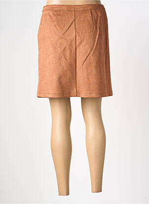 Jupe courte poches marron GEVANA femme