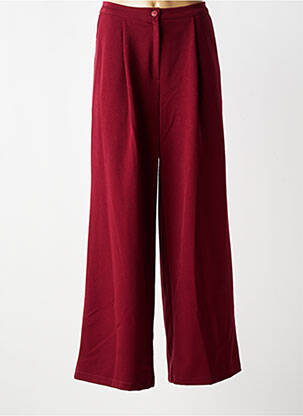 Pantalon large poches taille normale rouge GEVANA femme