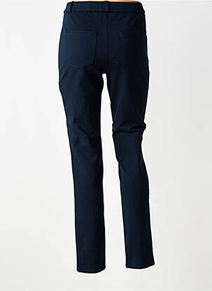 Pantalon slim taille haute taille haute bleu GEVANA femme