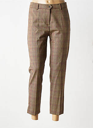 Pantalon slim taille normale taille normale marron GEVANA femme