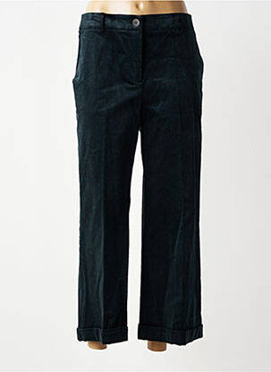 Pantalon droit fermeture zippée sous rabat boutonné taille normale vert DIVILUNE femme