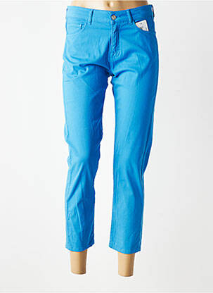 Pantacourt stretch taille normale bleu GEVANA femme
