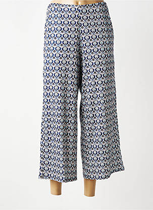 Pantalon large coupe fluide taille normale bleu GEVANA femme