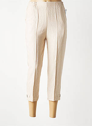 Pantacourt taille élastique taille normale beige GEVANA femme