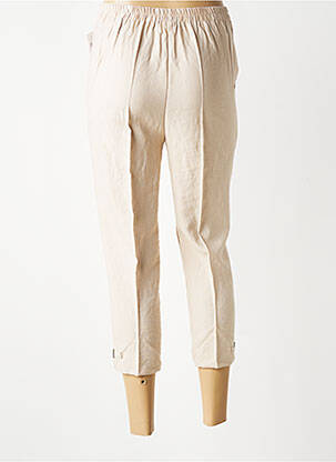 Pantacourt taille élastique taille normale beige GEVANA femme