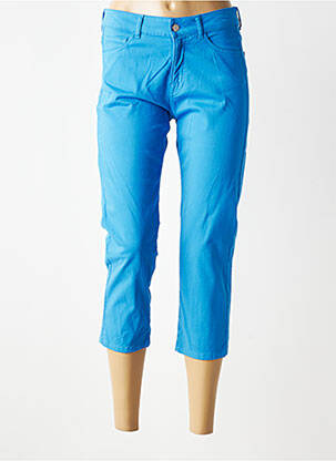 Pantacourt stretch taille normale bleu GEVANA femme