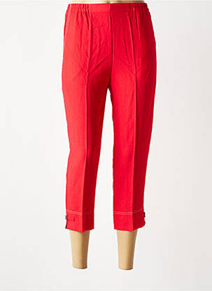 Pantacourt taille haute taille haute rouge GUY DUBOUIS femme
