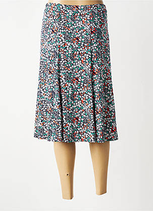 Jupe mi-longue taille normale bleu GEVANA femme
