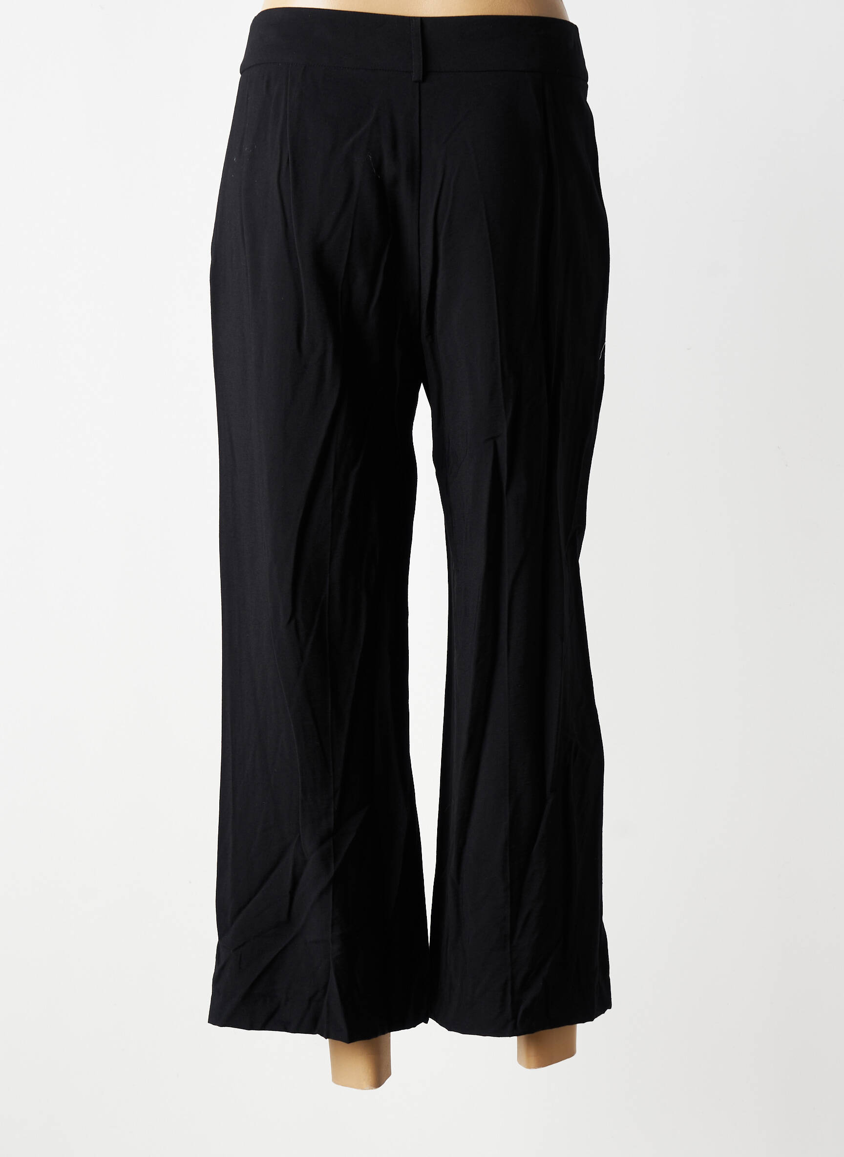 Pantalon droit taille normale taille normale noir DIVILUNE femme