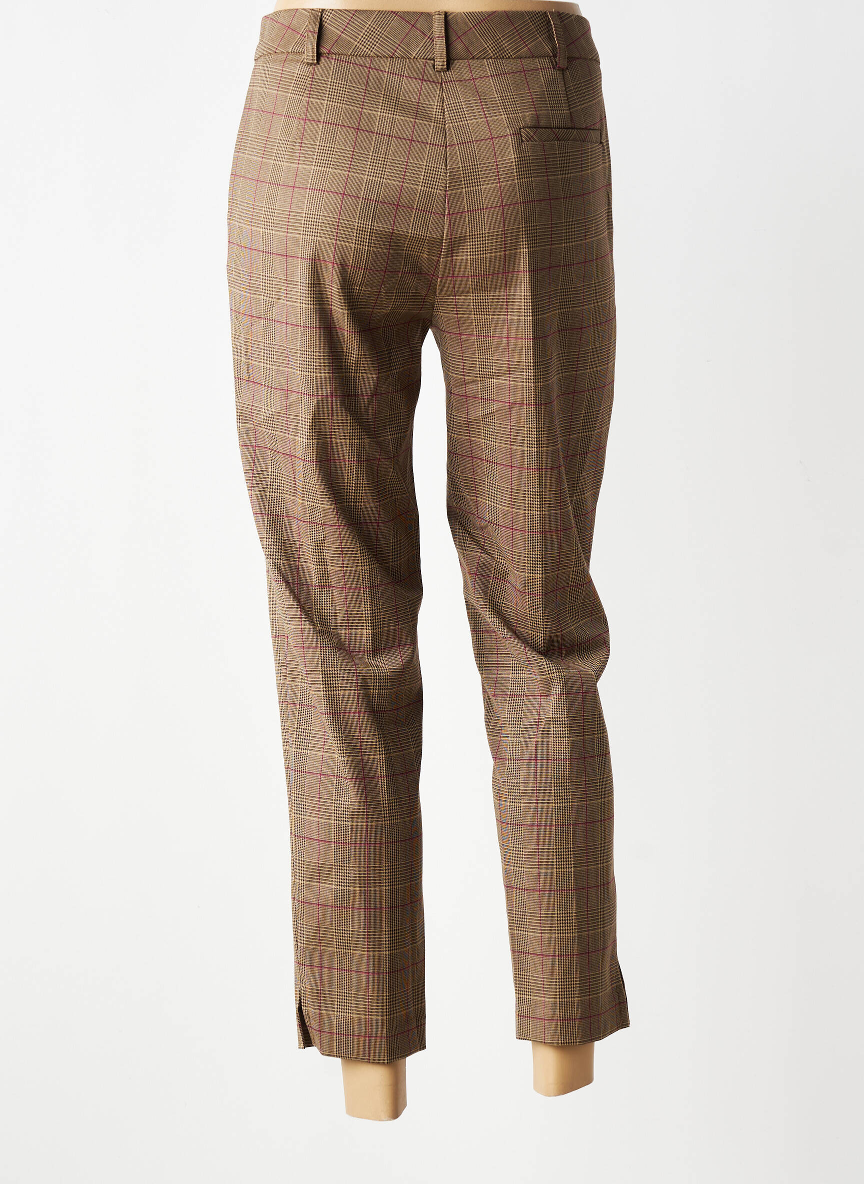 Pantalon slim taille normale taille normale marron GEVANA femme