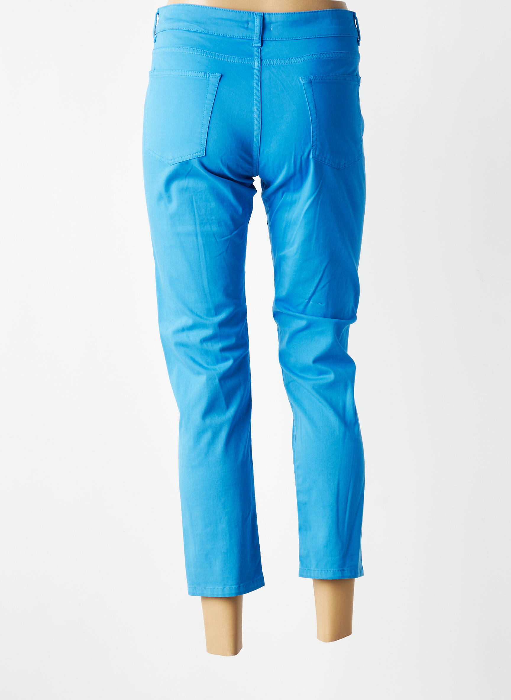 Pantacourt stretch taille normale bleu GEVANA femme