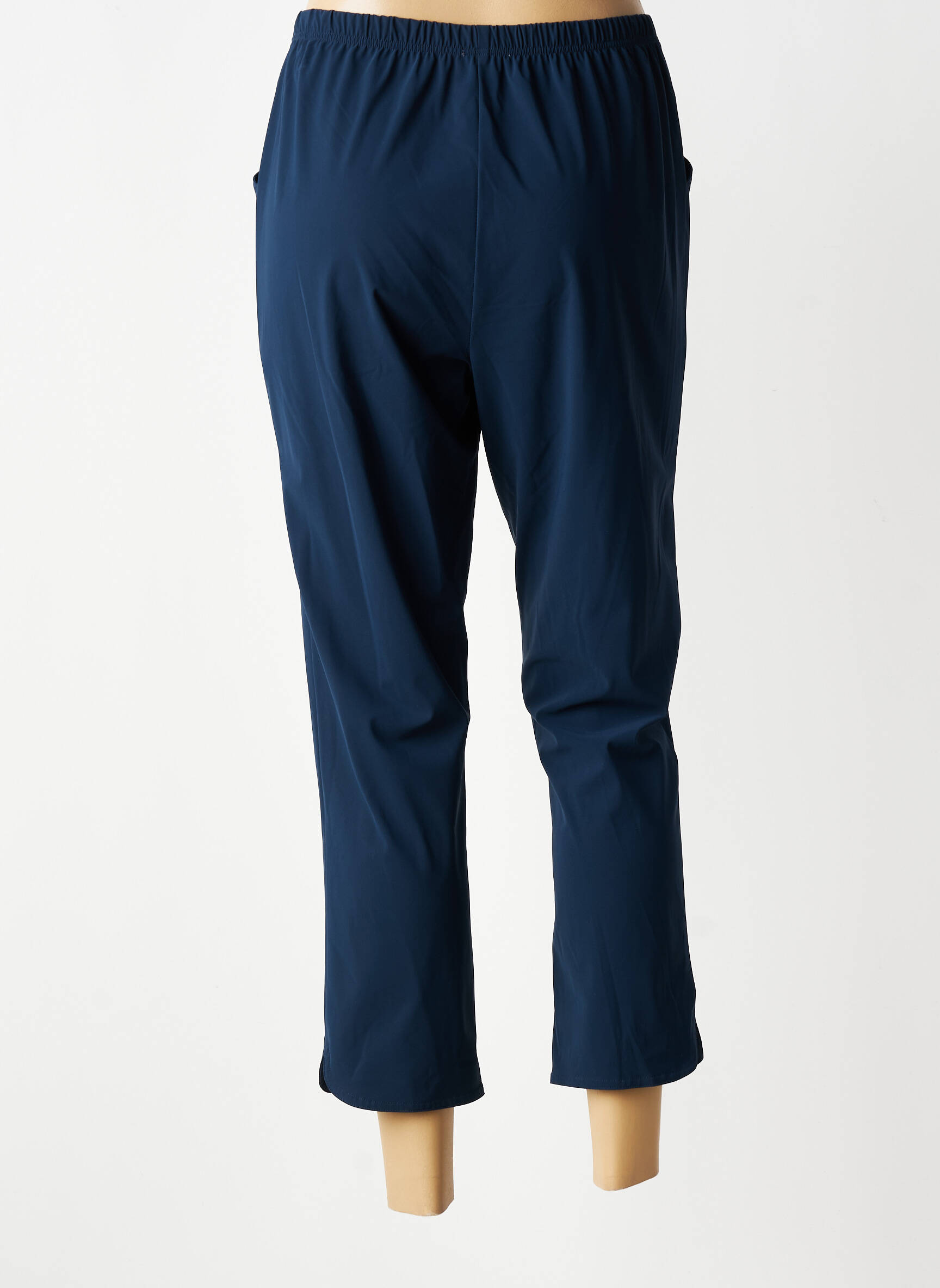 Pantalon slim taille élastique taille normale bleu GEVANA femme