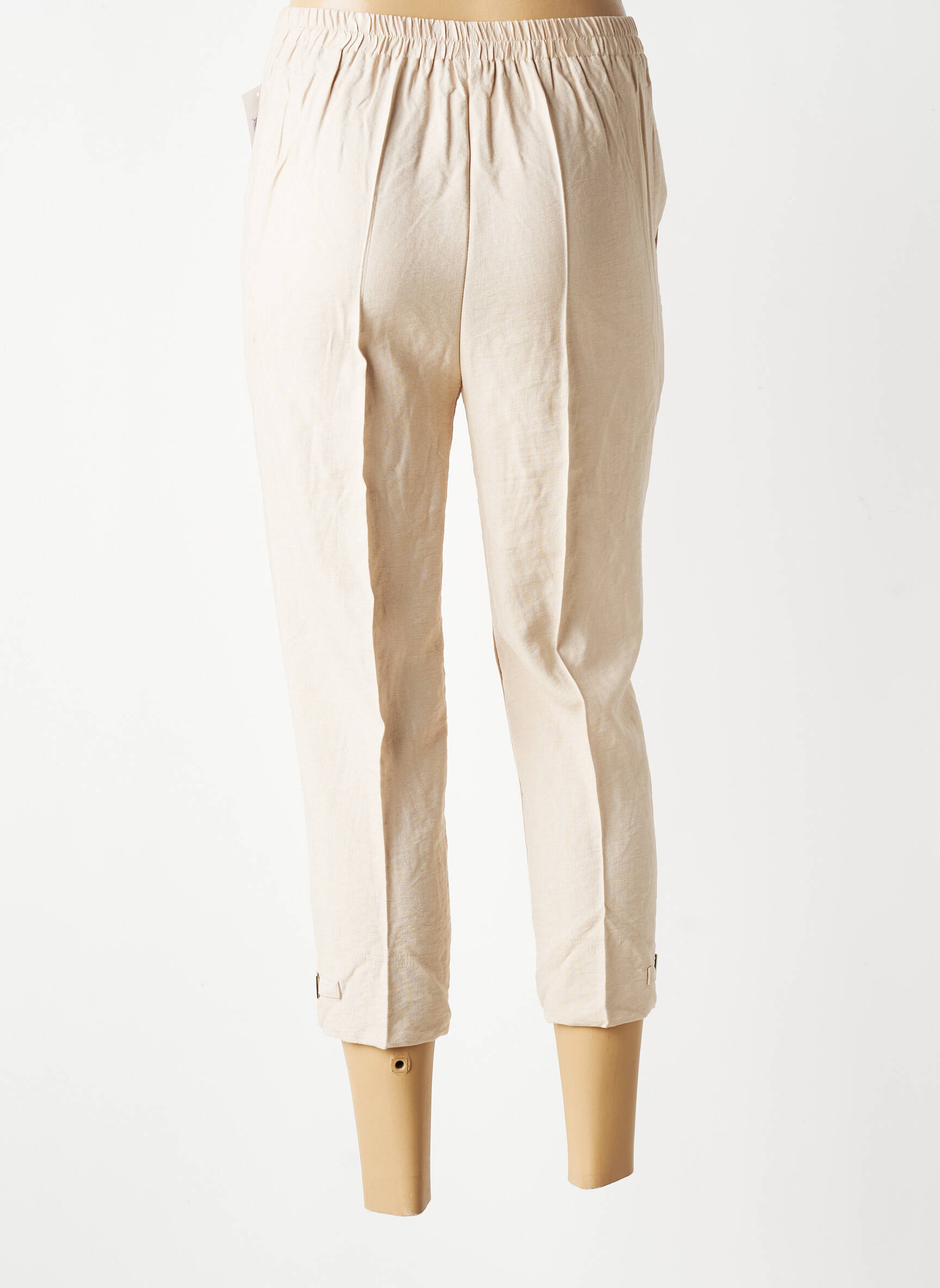 Pantacourt taille élastique taille normale beige GEVANA femme