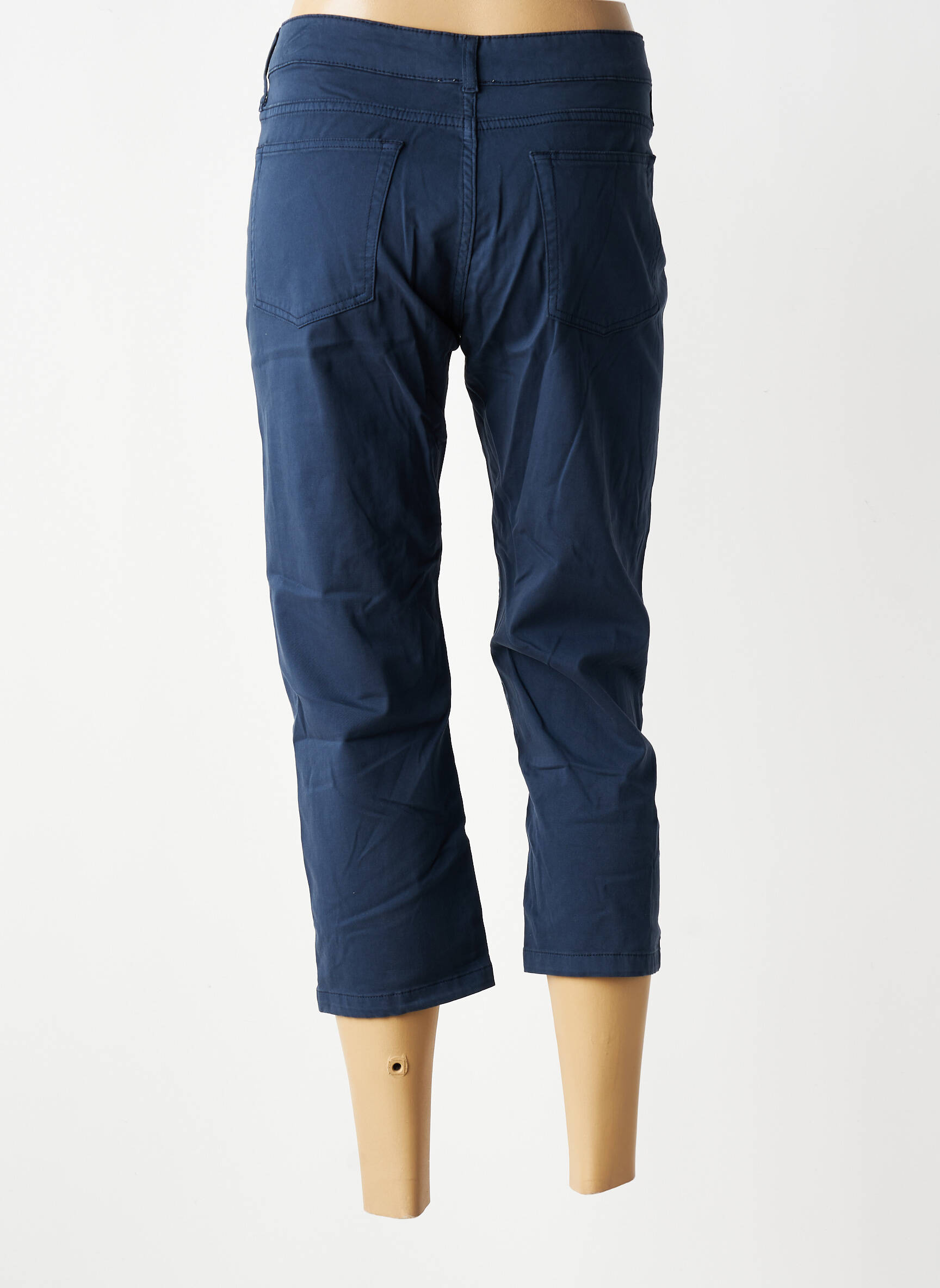 Pantacourt stretch taille normale bleu GEVANA femme