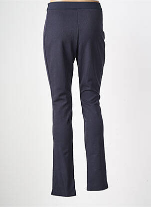 Pantalon slim tissage popeline taille normale bleu GEVANA femme